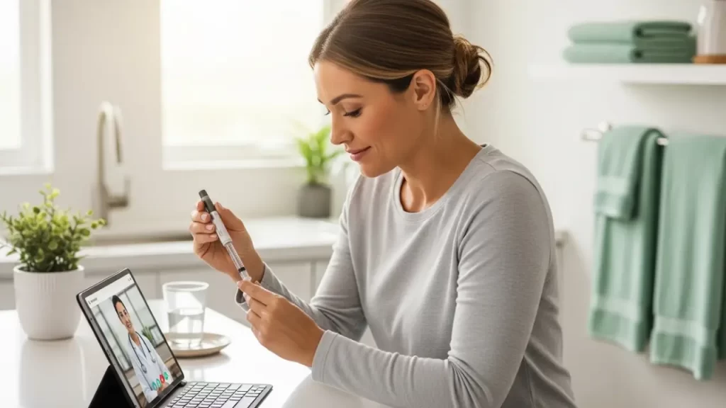 Licensed US doctor reviewing Mounjaro weight loss prescription plan online